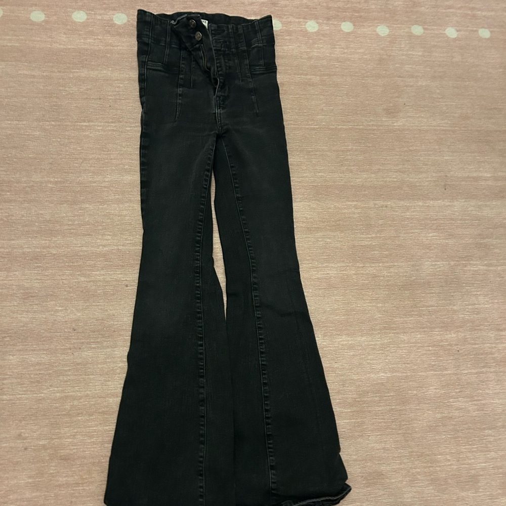 Women's Black Flared Jeans